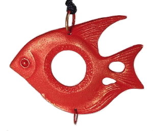 岩鋳・風鈴　熱帯魚（金／赤）／南部鉄器